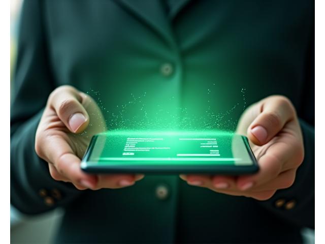 Osoba koja drži pametni telefon sa ikonom štitnika, simbolizujući kontrolu nad podacima